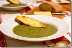 broccoli soup with cheese toast